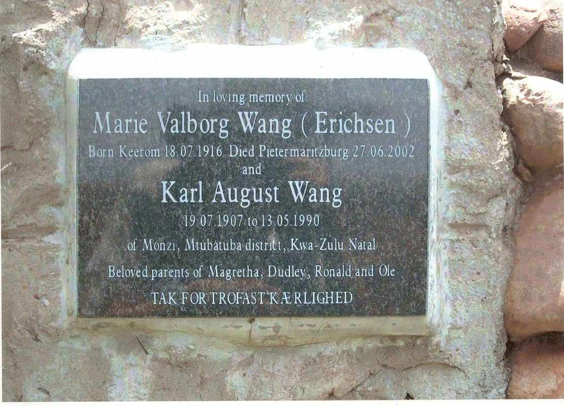 WANG Karl August 1907-1990 &amp; Marie Valborg ERICHSEN 1916-2002