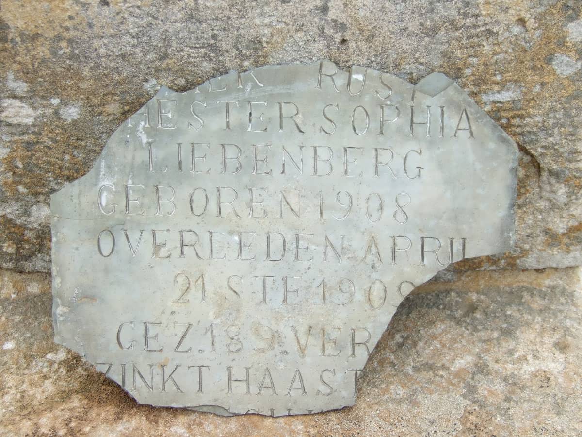 LIEBENBERG Hester Sophia 1908-1909