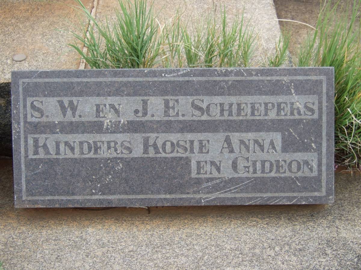 SCHEEPERS Gideon Jacobus 1878-1902