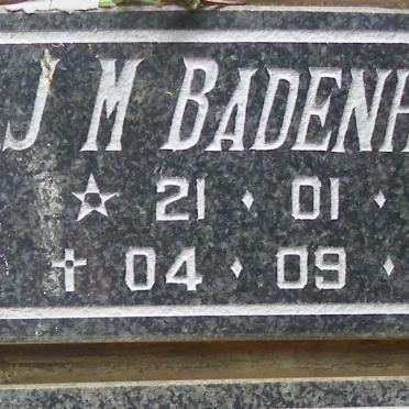 BADENHORST J.M. 1927-1994