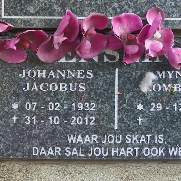 ENSLIN Johannes Jacobus 1932-2012 &amp; Mynie Lombard 1943-
