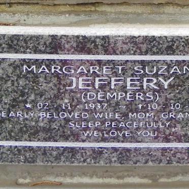 JEFFERY Margaret Suzanne nee DEMPERS 1937-2011