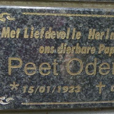 ODENDAAL Peet 1923-2010