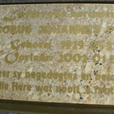 PRINSLOO Jacobus Johannes 1929-2002