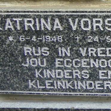 VORSTER Katrina 1948-2001