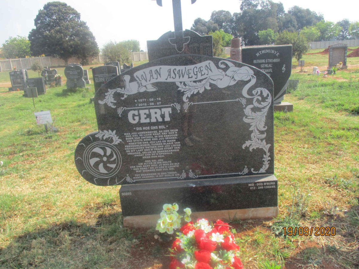 ASWEGEN Gert, van 1977-2016