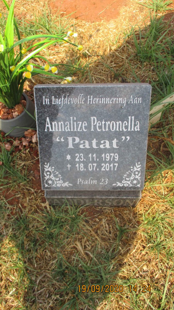 ANDERSON Annalize Petronella 1979-2017
