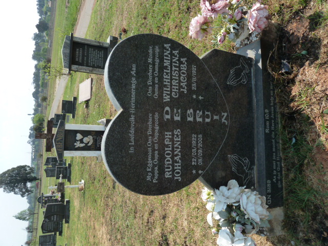 BRUIN Rudolph Johannes, de 1922-2008 &amp; Wilhelmina Christina Jacoba 1927-