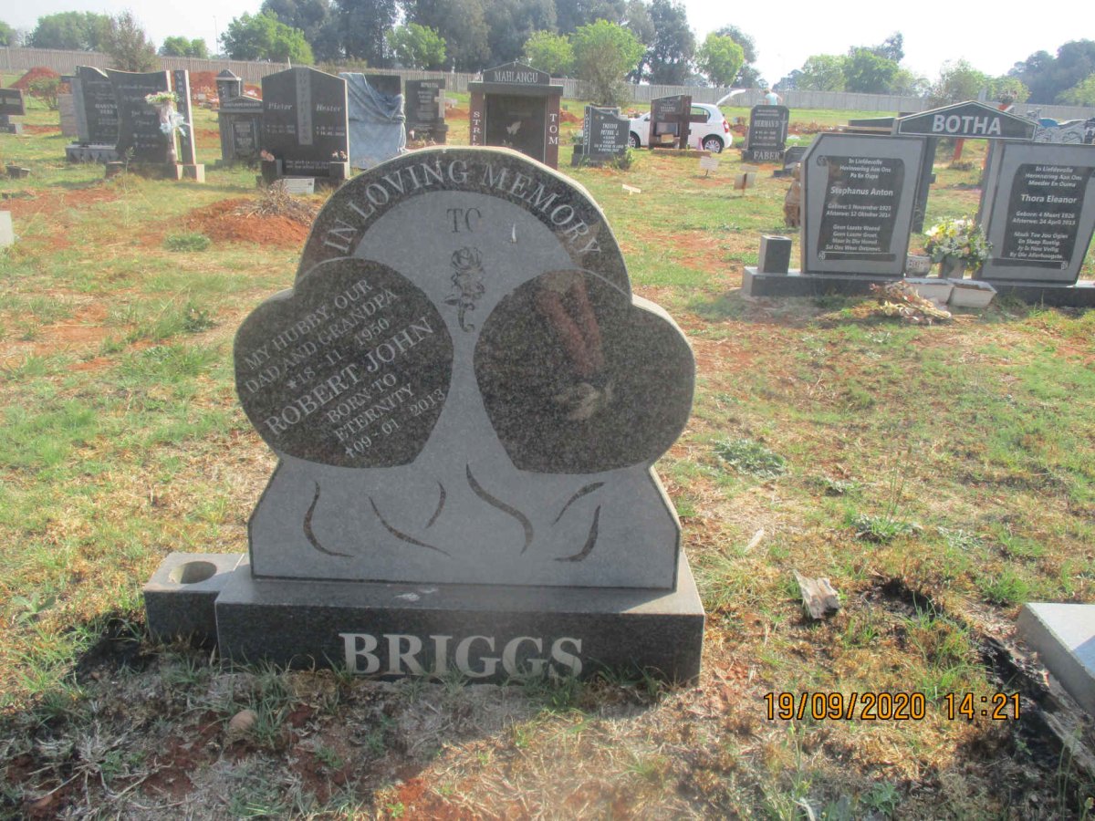 BRIGGS Robert John 1950-2013