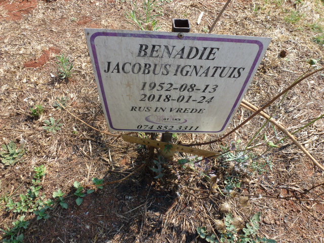 BENADIE Jacobus Ignatuis 1952-2018