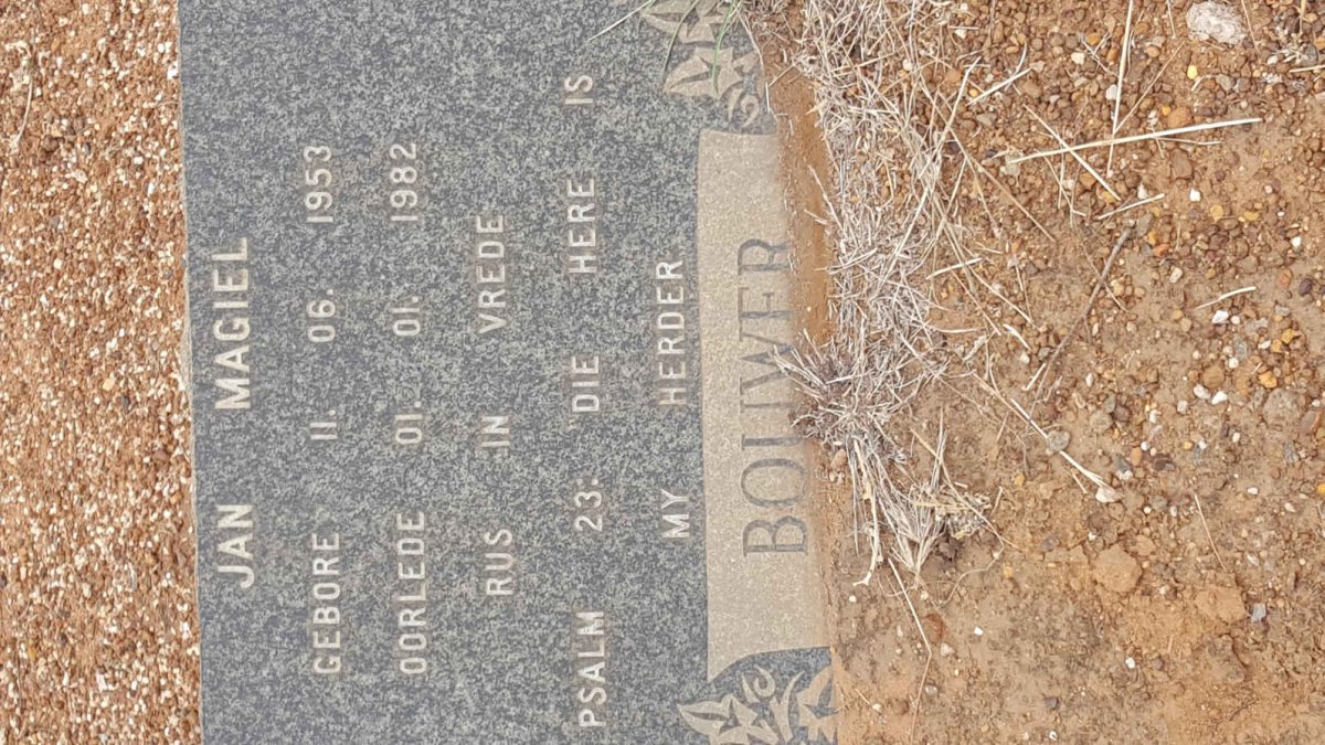 BOUWER Jan Magiel 1953-1982