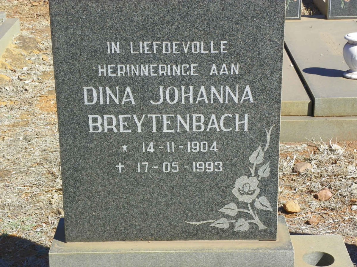 BREYTENBACH Dina Johanna 1904-1993