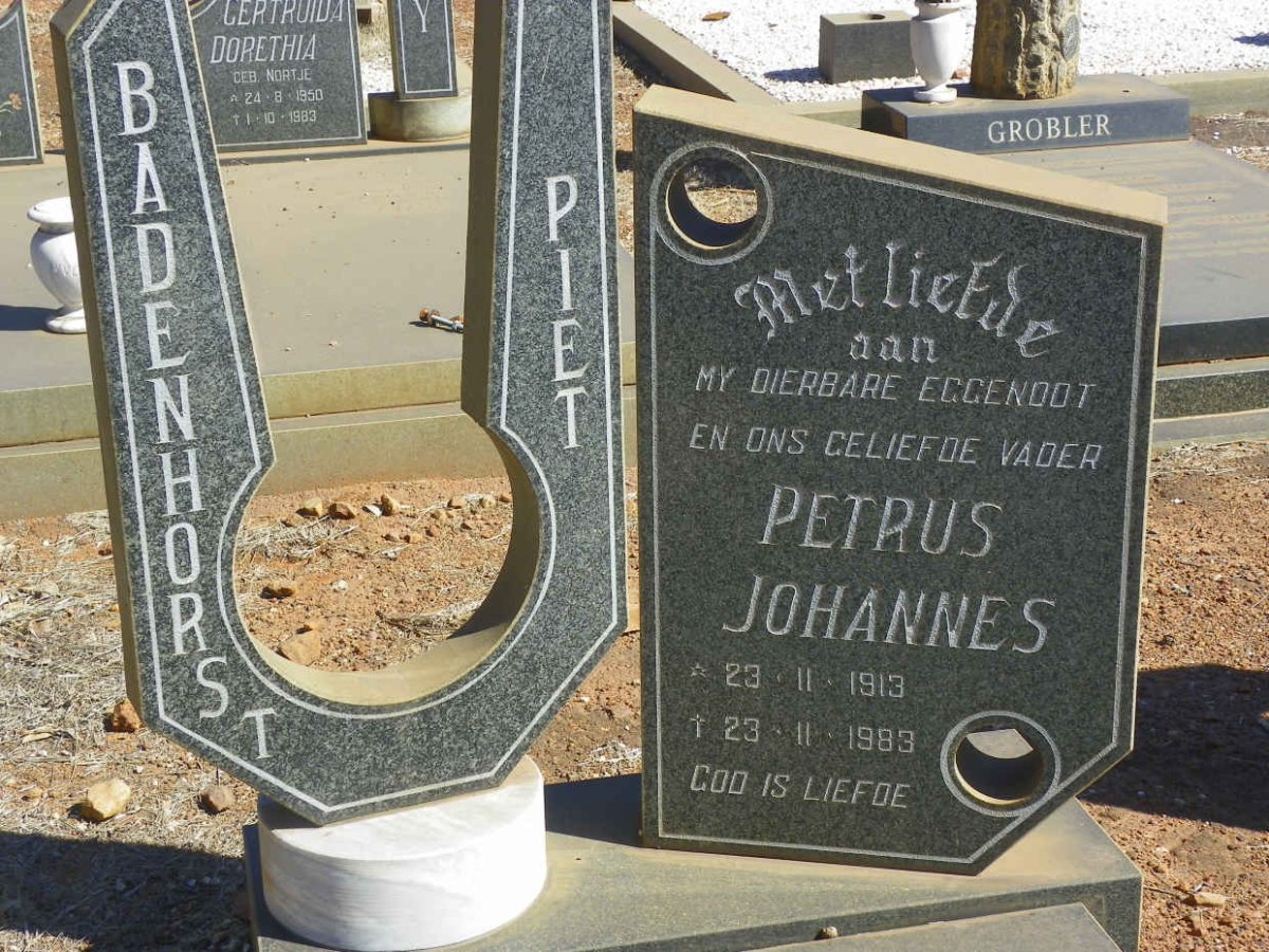 BADENHORST Petrus Johannes 1913-1983