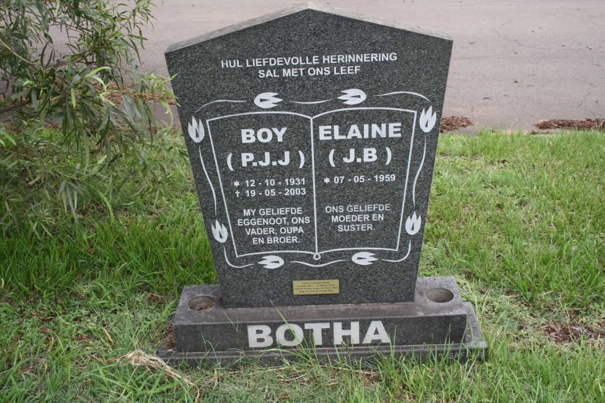 BOTHA P.J.J. 1931–2003 :: BOTHA J.B. 1959– :: BOTHA Pieter Francois 1957–2019 #1