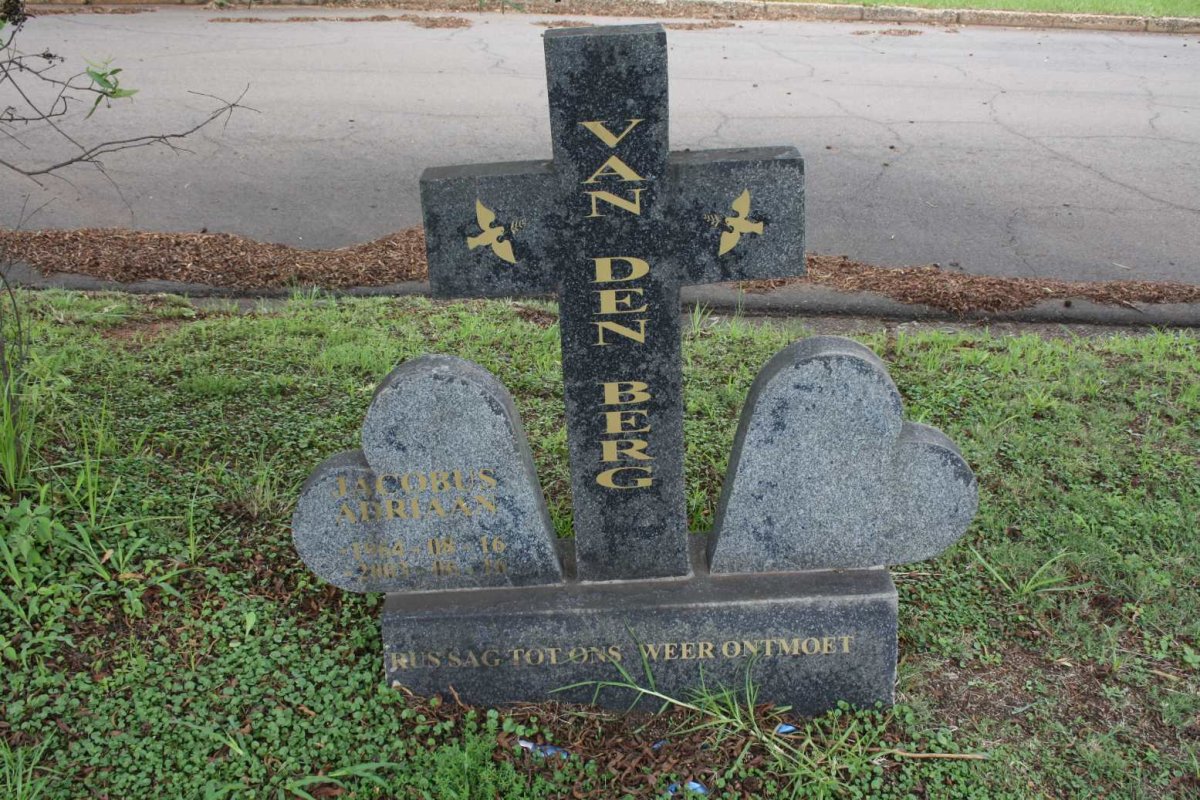 BERG Jacobus Adriaan, van den 1964-2003