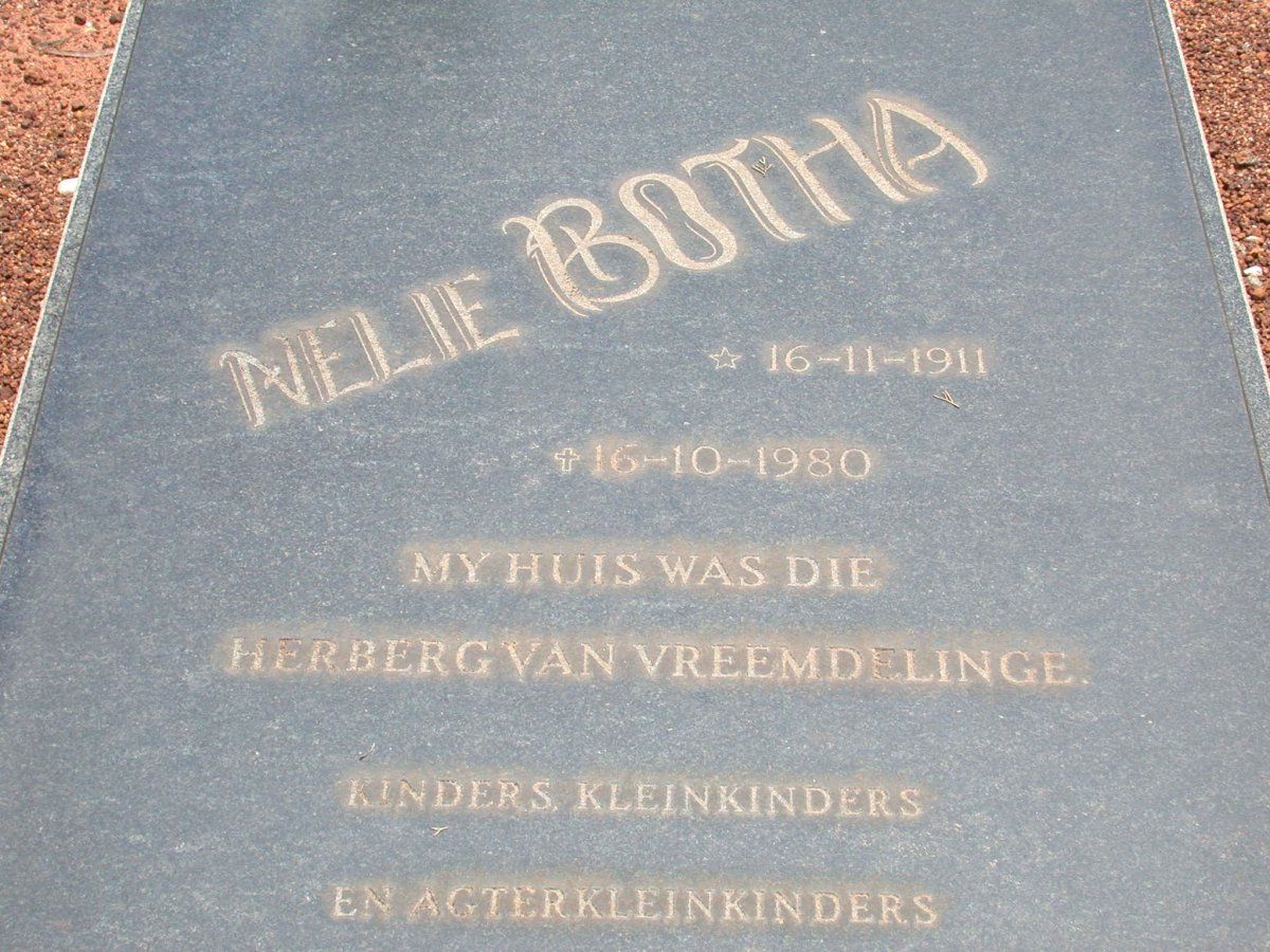 BOTHA Nelie 1911-1980