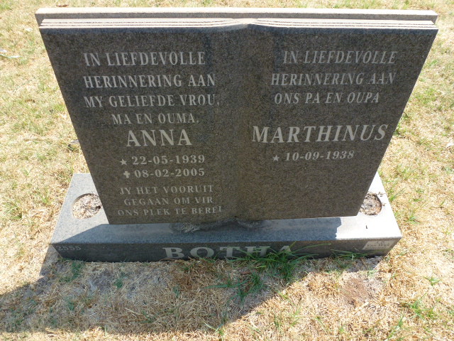 BOTHA Marthinus 1938- &amp; Anna 1939-2005