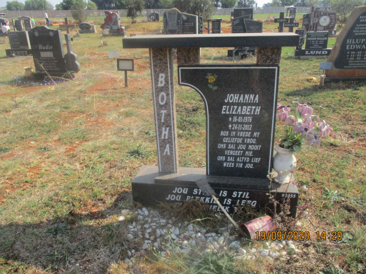 BOTHA Johanna Elizabeth 1976-2012