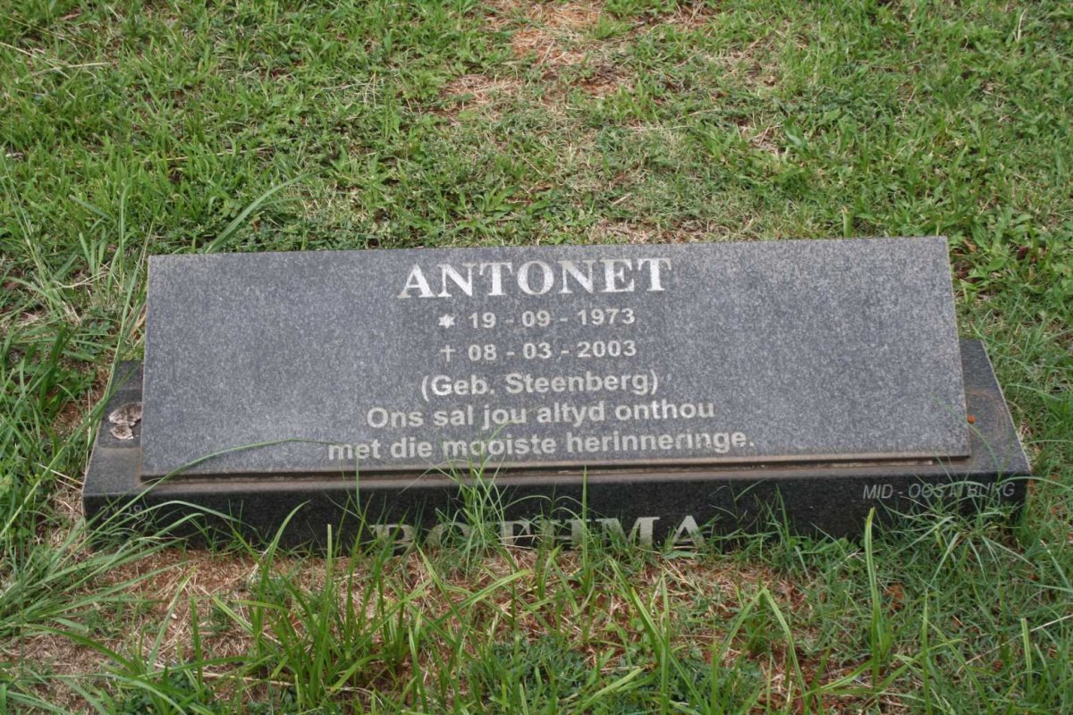 BOTHMA Antonet nee STEENBERG 1973-2003