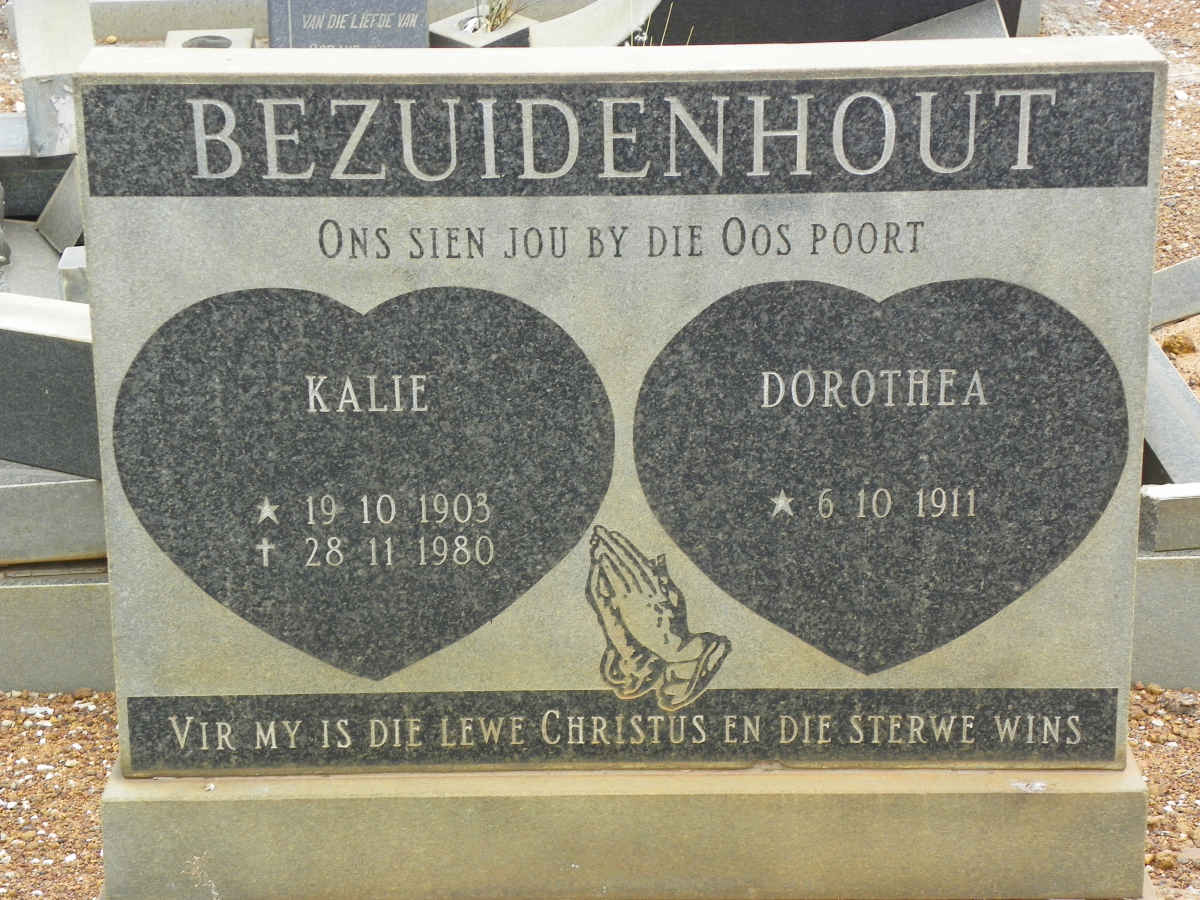 BEZUIDENHOUT Kalie 1903-1980 &amp; Dorothea 1911-