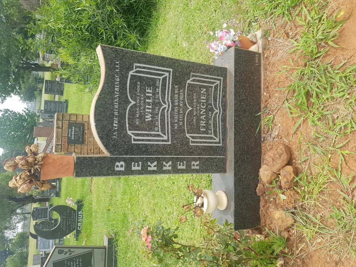 BEKKER Willie 1934-2001 &amp; Francien 1938-2018