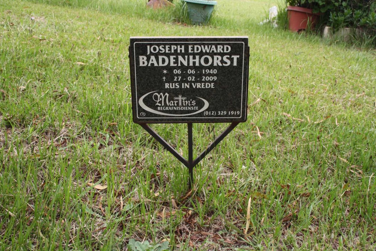 BADENHORST Joseph Edward 1940-2009