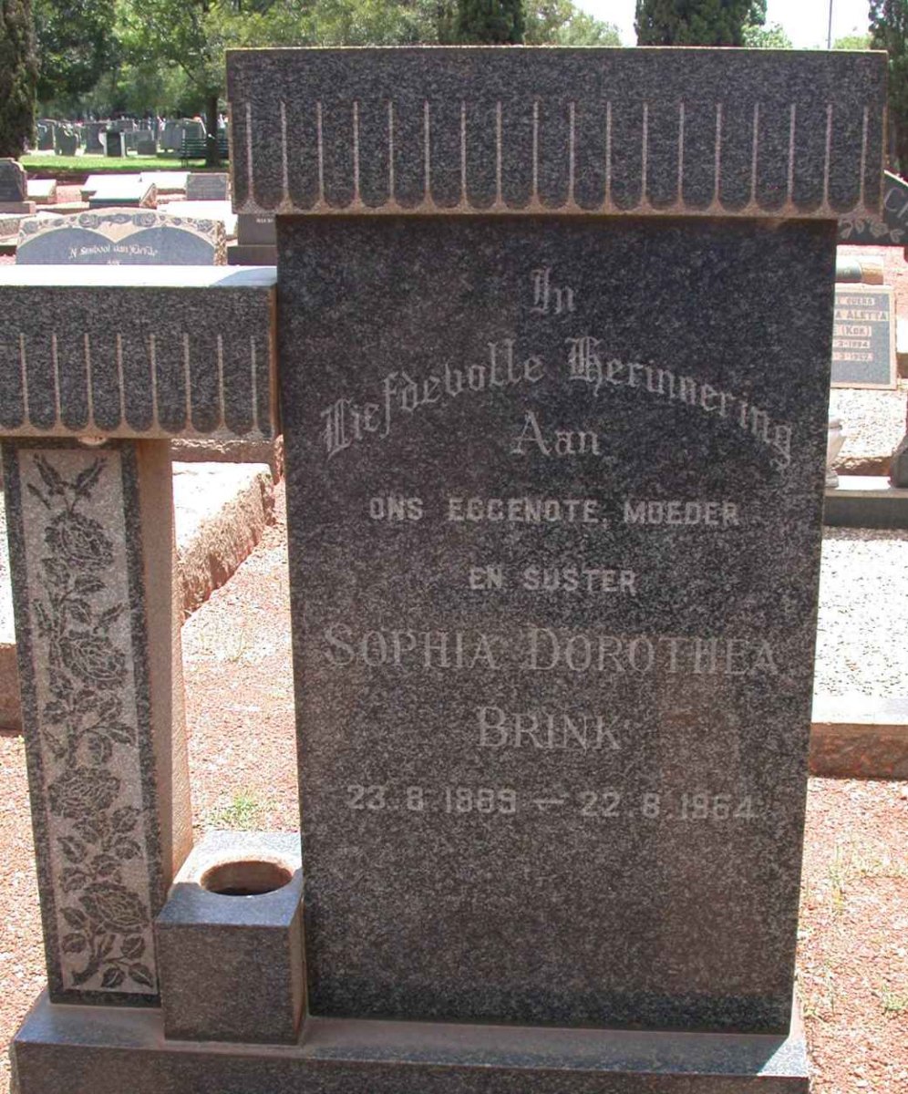 BRINK Sophia Dorothea 1889-1964