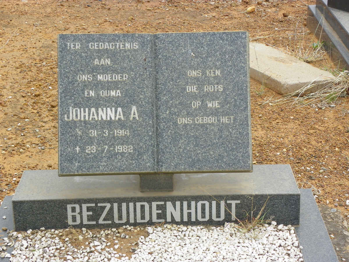 BEZUIDENHOUT Johanna A. 1914-1982