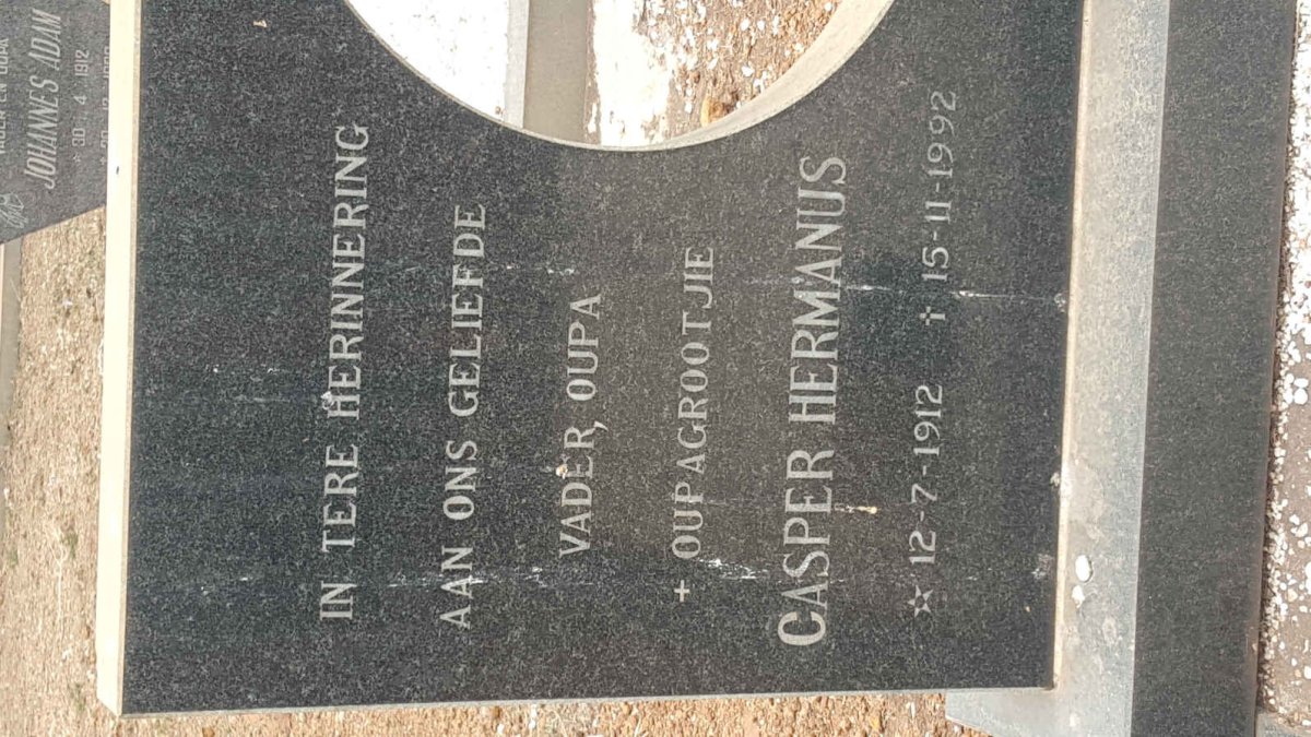 BRUYN Casper Hermanus, du 1912–1992 & Helena Christina 1927–1981 #2