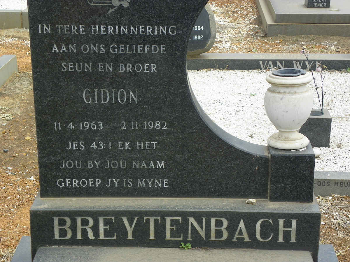 BREYTENBACH Gidion 1963-1982