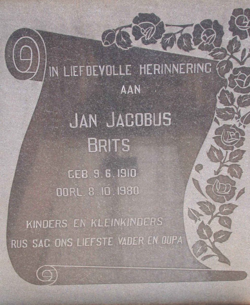 BRITS Jan Jacobus 1910-1980