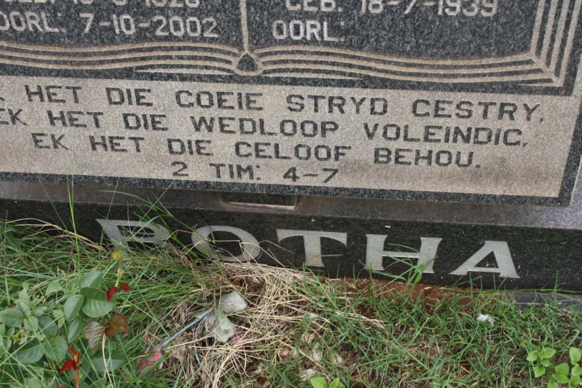 BOTHA S.C.J. 1926–2002 &amp; A.C. VAN DYK 1939– #2