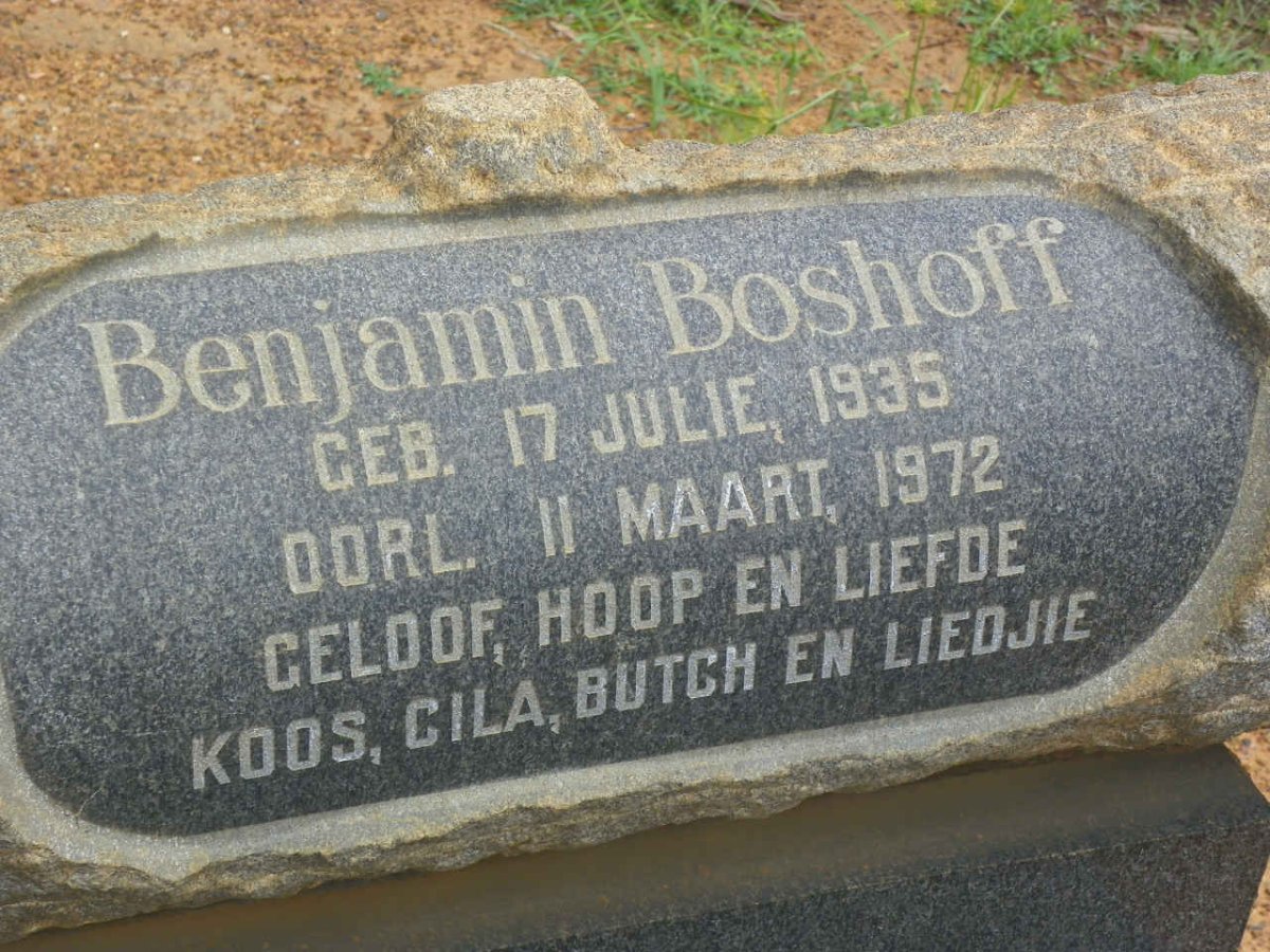 BOSHOFF Benjamin 1935-1972