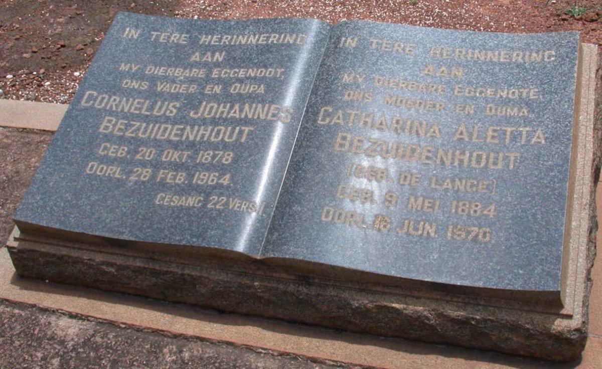 BEZUIDENHOUT Cornelus Johannes 1878-1964 &amp; Catharina Aletta DE LANGE 1884-1970