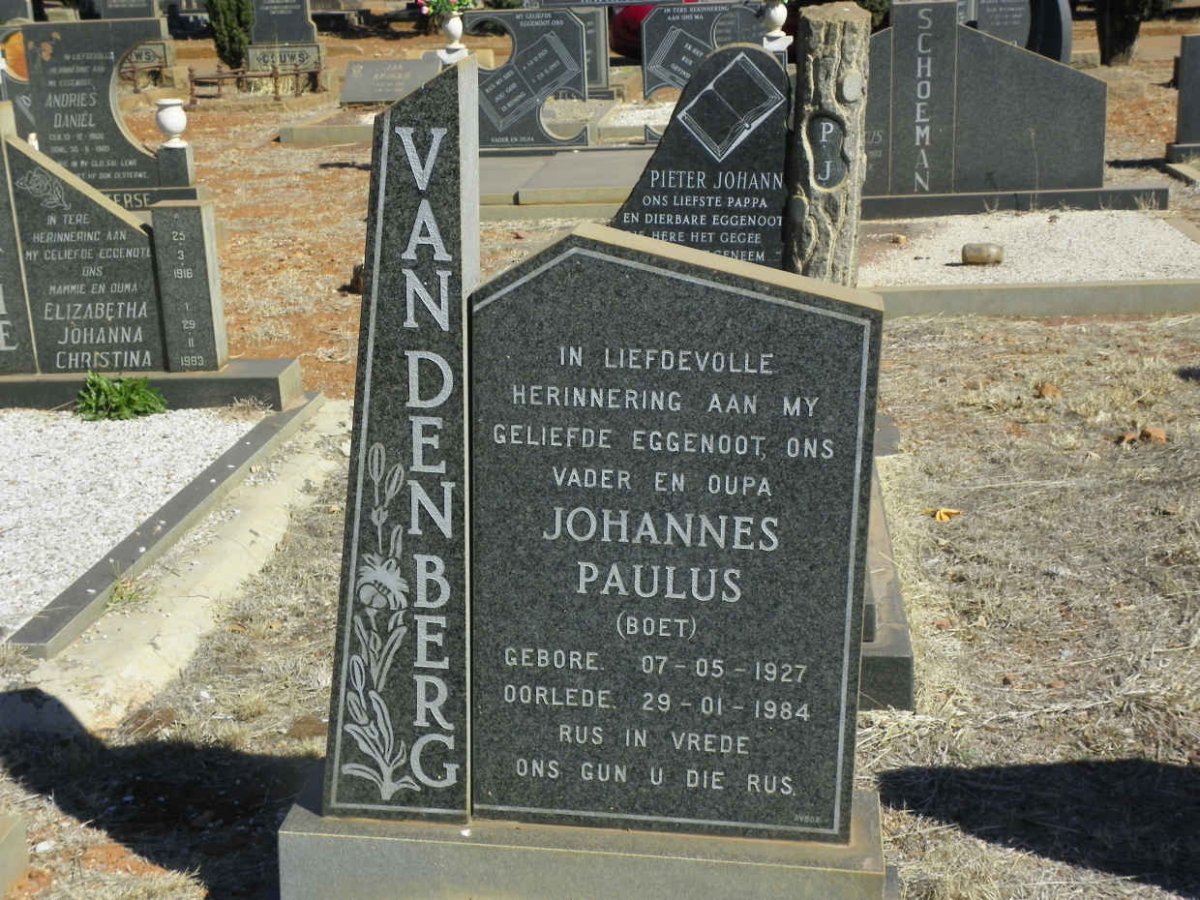 BERG Johannes Paulus, van den 1927-1984