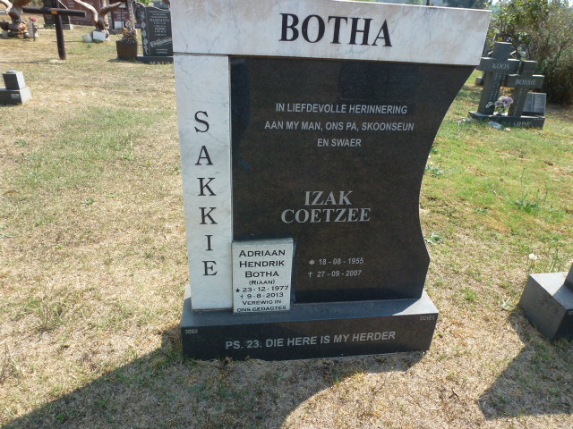 BOTHA Izak Coetzee 1955-2007 :: BOTHA Adriaan Hendrik 1977-2013