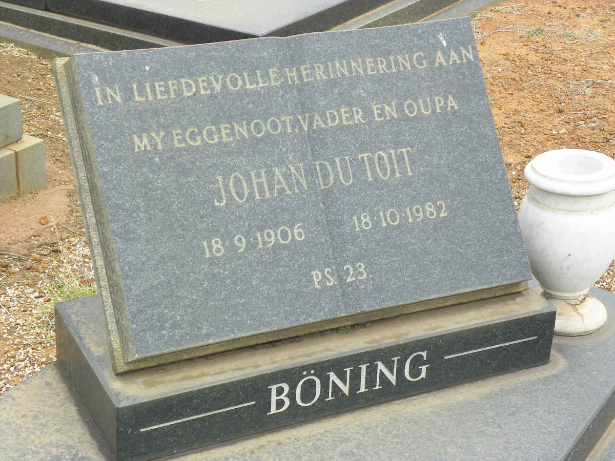BÖNING Johan du Toit 1906-1982