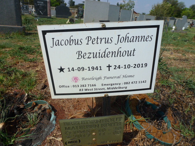 BEZUIDENHOUT Jacobus Petrus Johannes 1941–2019 &amp; Maureen Edith 1945–2017 #1