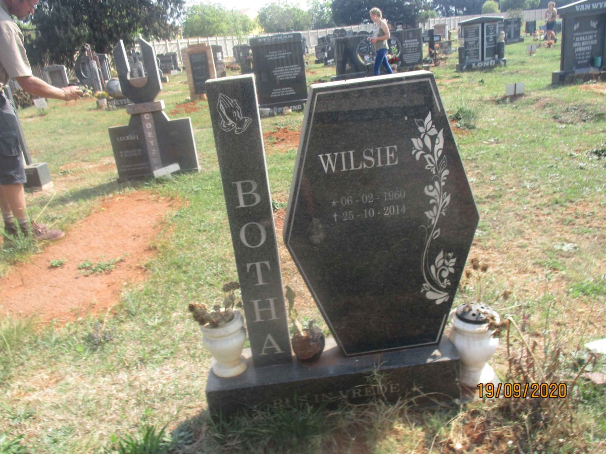 BOTHA Wilsie 1960-2014
