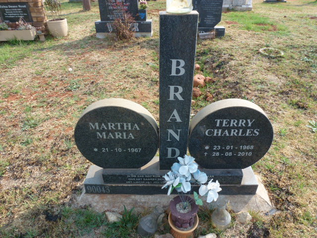 BRAND Terry Charles 1968-2010 &amp; Martha Maria 1967-