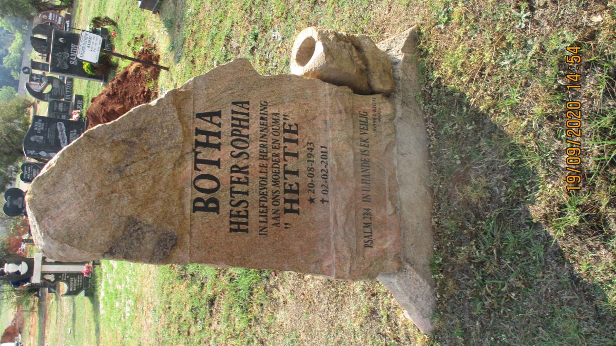 BOTHA Hester Sophia 1943-2011