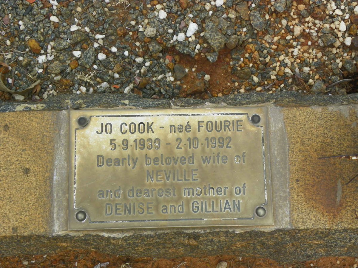 COOK Jo nee FOURIE 1939–1992