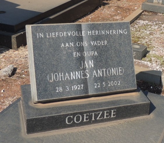 COETZEE Johannes Antonie 1927-2002 &amp; Charlotte Jacoba 1916-1985 #2