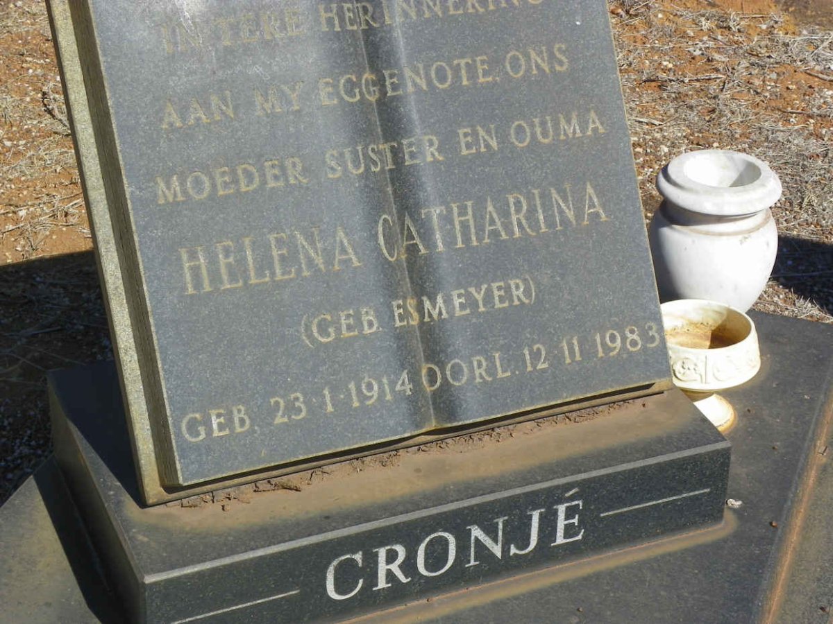 CRONJE Helena Catharina nee ESMEYER 1914-1983