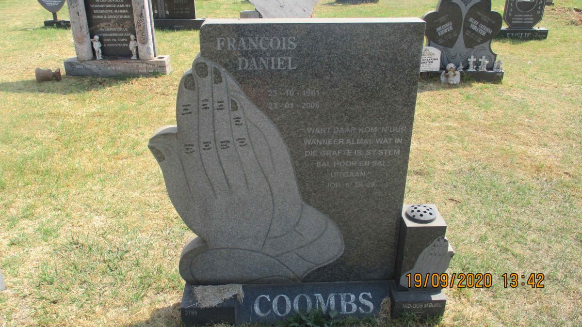COOMBS Francois Daniel 1961-2006
