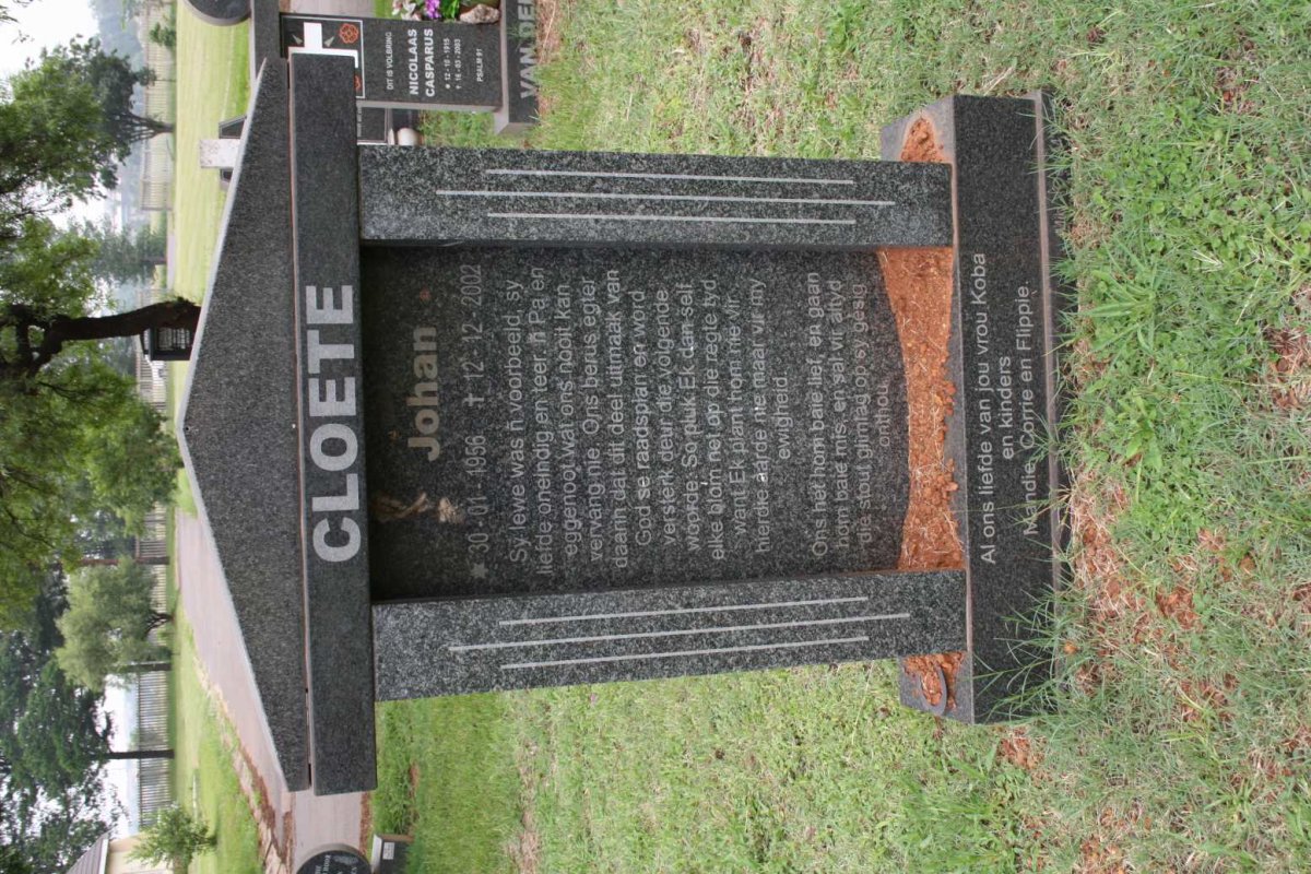 CLOETE Johan 1956-2002