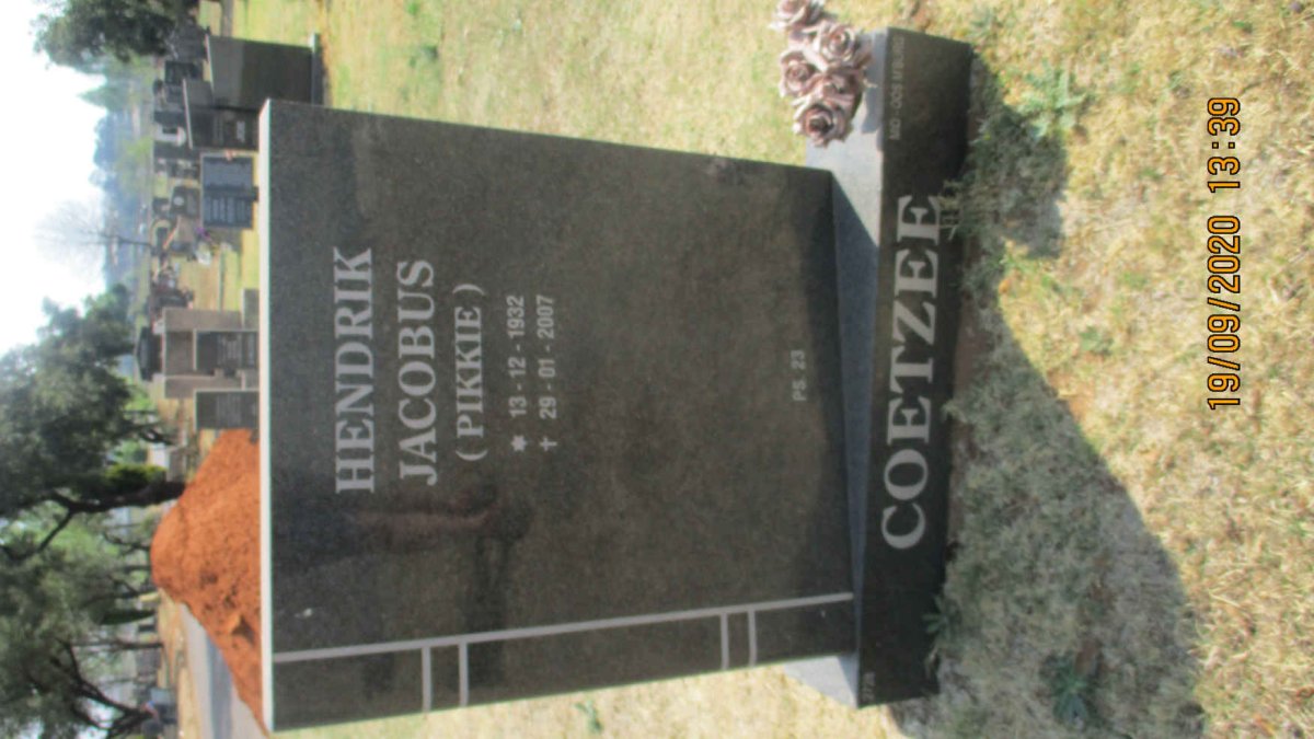 COETZEE Hendrik Jacobus 1932-2007