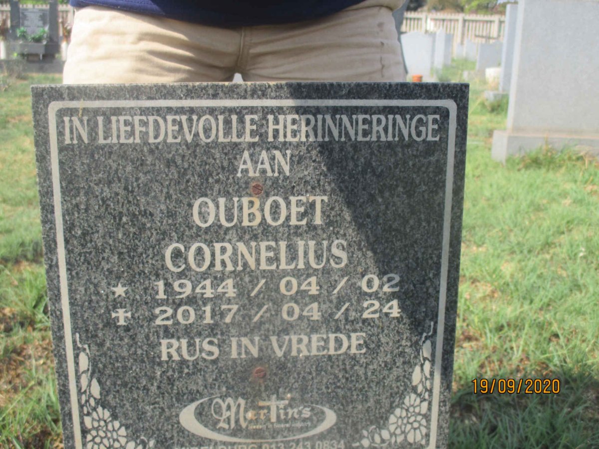 CORNELIUS Ouboet 1944-2017