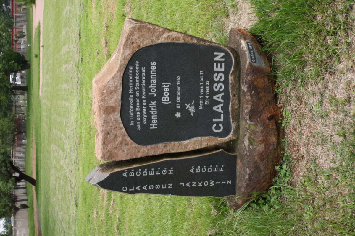 CLAASSEN Hendrik Johannes 1952-