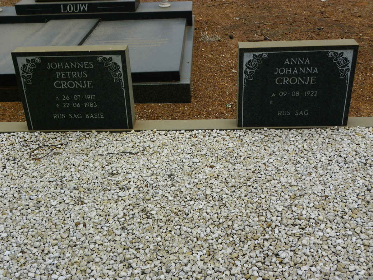 CRONJE Johannes Petrus 1917-1983 &amp; Anna Johanna 1922-